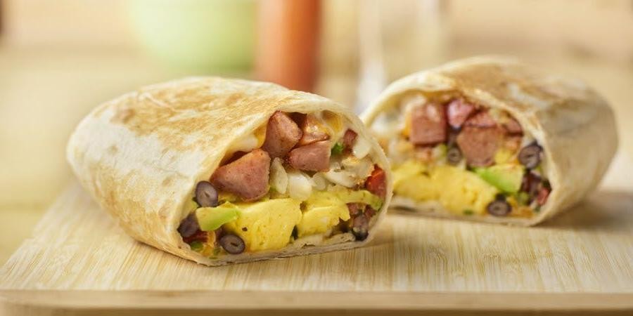 Spam and Egg Breakfast Burrito