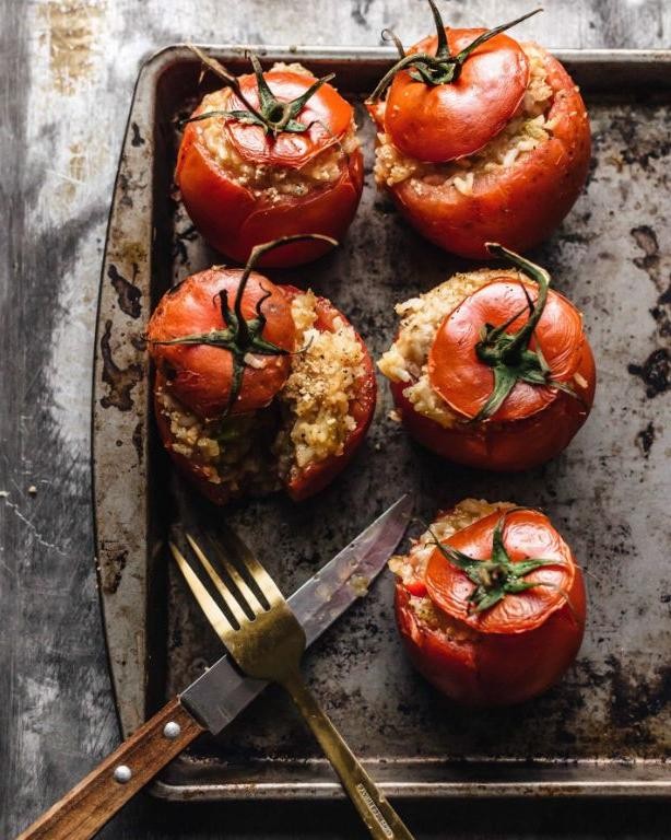 Spanish Rice Stuffed Tomatoes