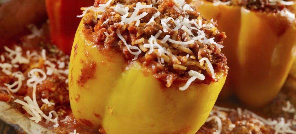Spanish Rice and Chorizo Stuffed Peppers