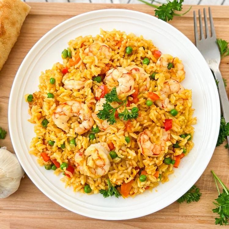 Spanish Rice and Shrimp Stir-Fry