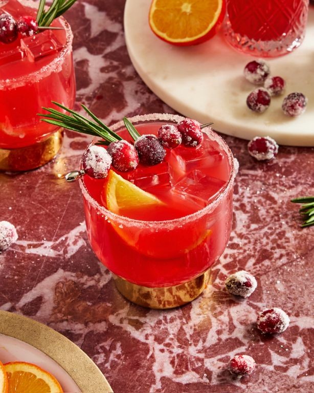 Spiced Cranberry Margarita with Orange Zest