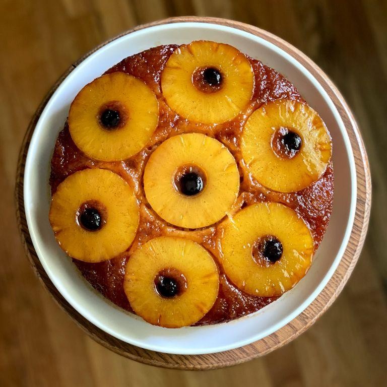 Spiced Rum Pineapple Upside-Down Cake
