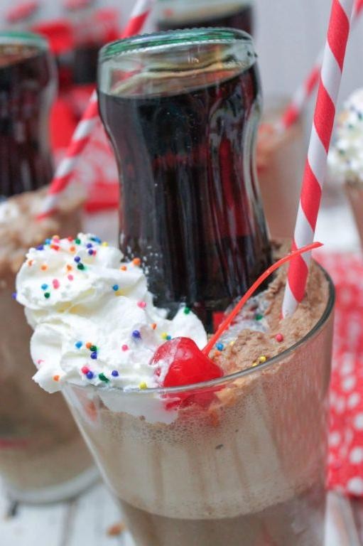 Spiced Rum and Coke Float