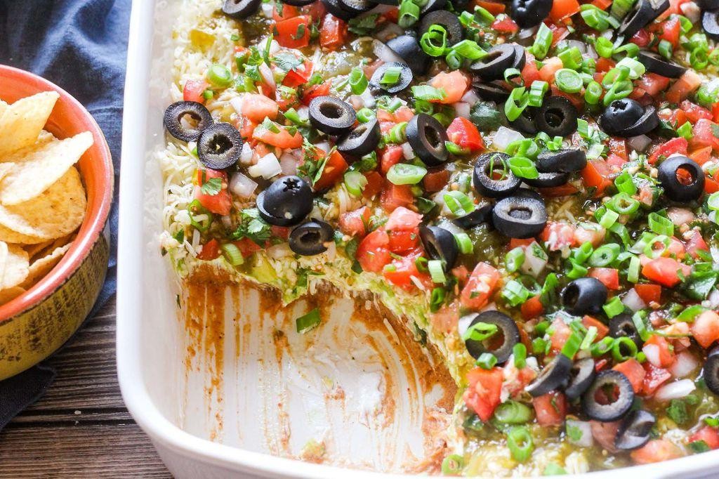 Spicy 7 Layer Salad with Jalapeños