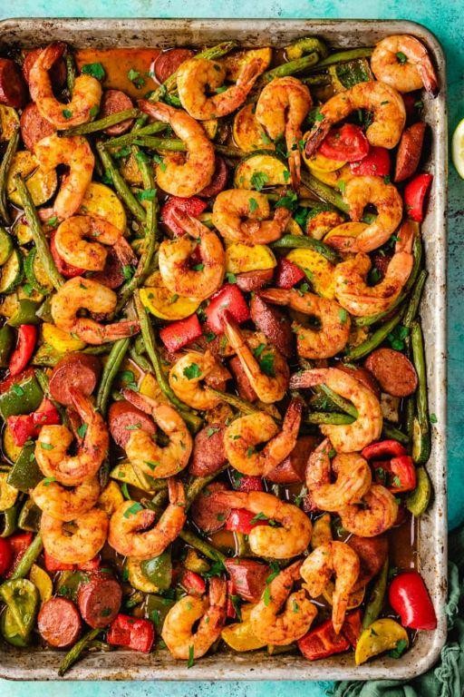 Spicy Cajun Roasted Shrimp and Sausage