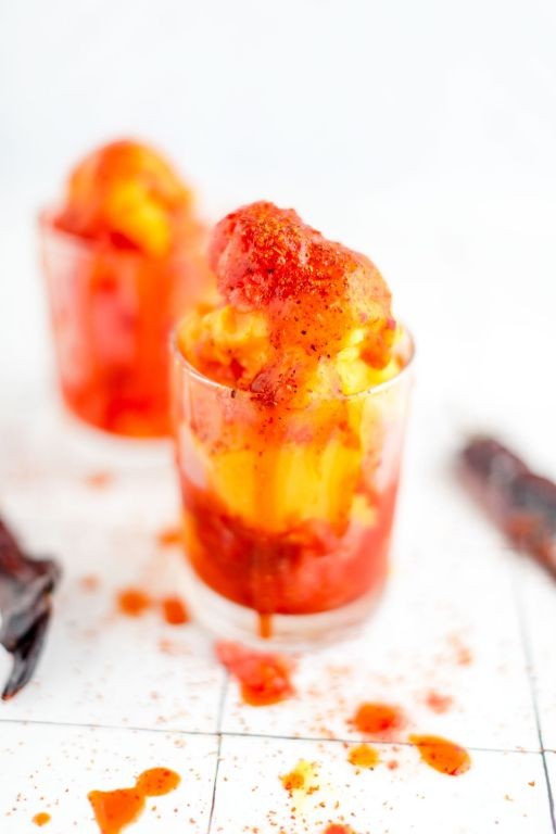 Spicy Chamoy Mango Sorbet