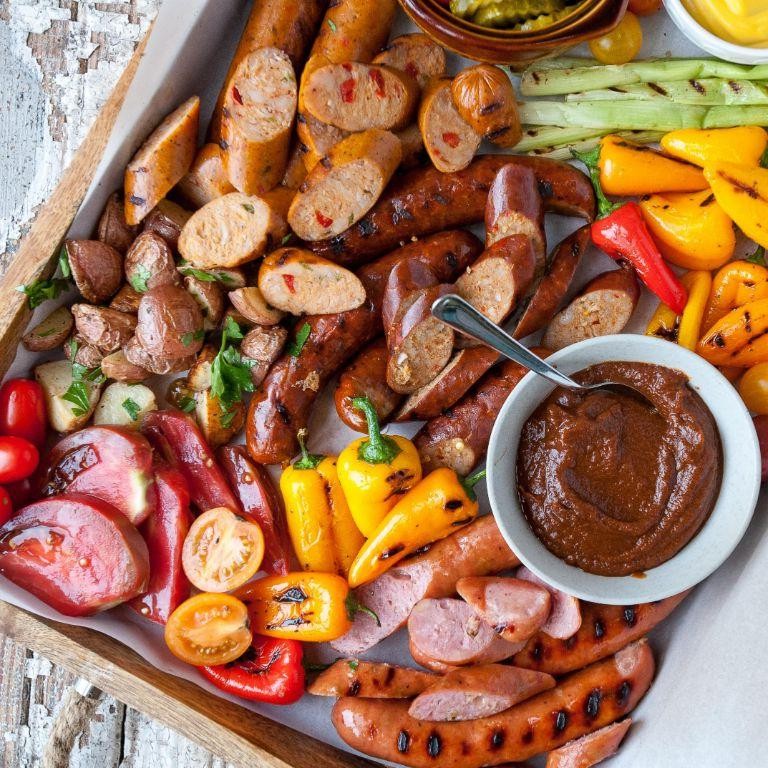 Spicy Grilled Sausage Platter