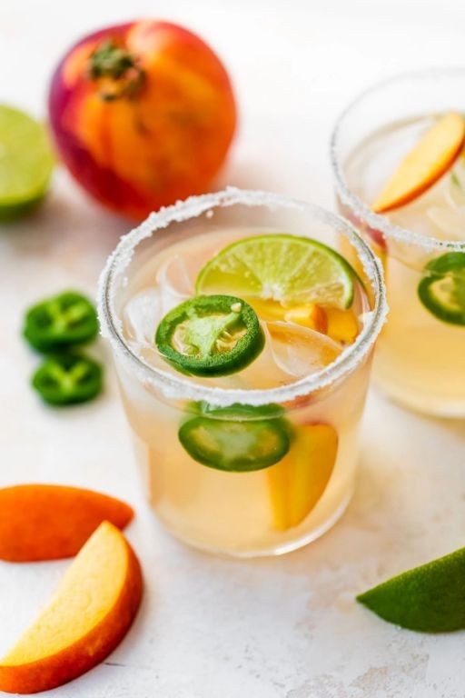 Spicy Peach Jalapeño Margarita