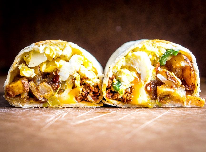 Spicy Qdoba Chorizo Breakfast Burrito