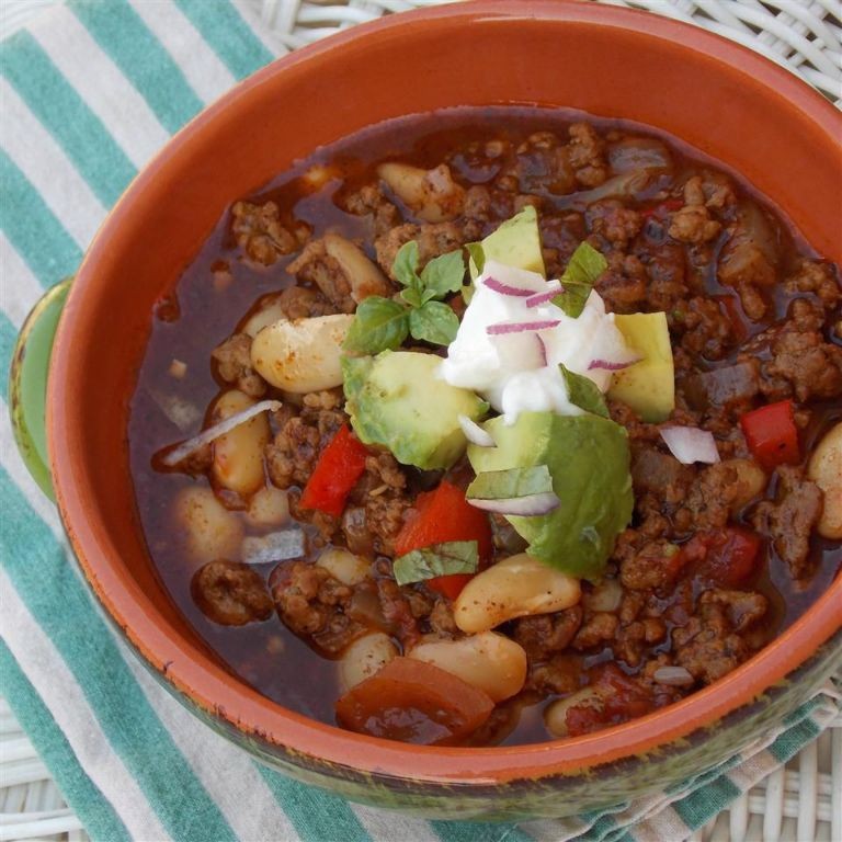Spicy Sausage and Bean Simmering Chili