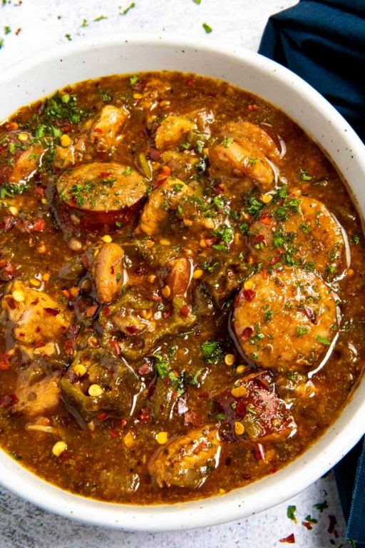 Spicy Sausage and Chicken Gumbo