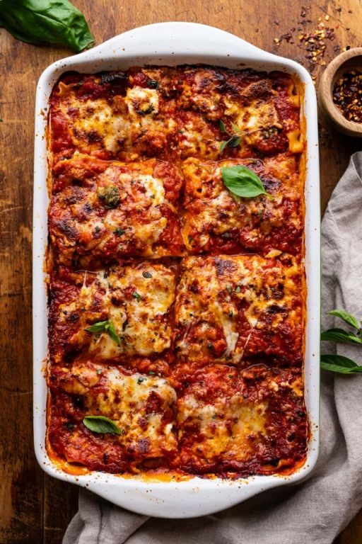 Spicy Sausage and Pepper Lasagna Bake