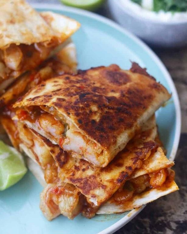Spicy Shrimp Quesadillas
