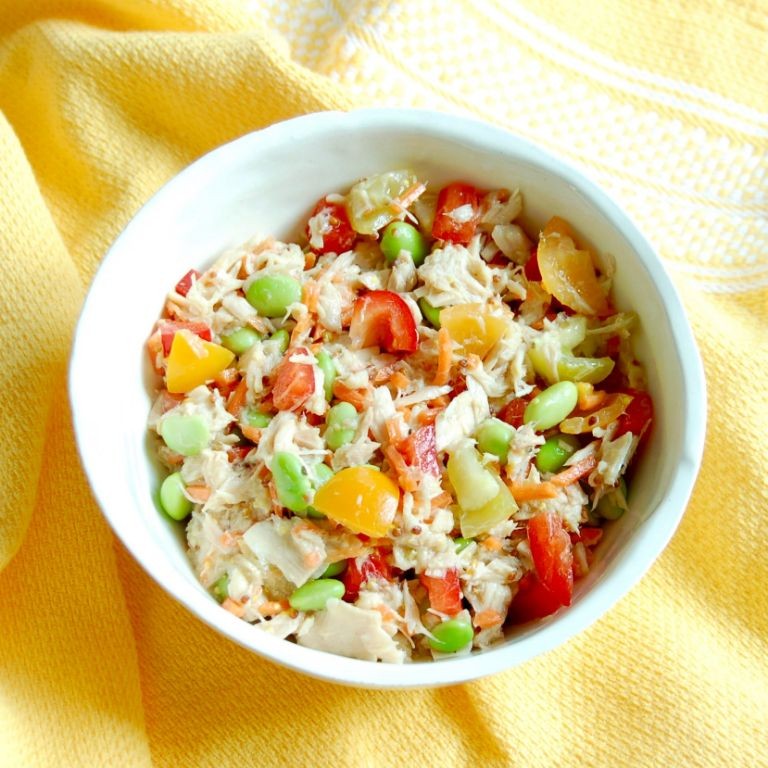 Spicy Tuna and Edamame Pasta Salad