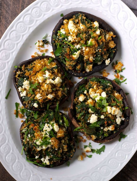 Spinach and Feta Stuffed Mushrooms