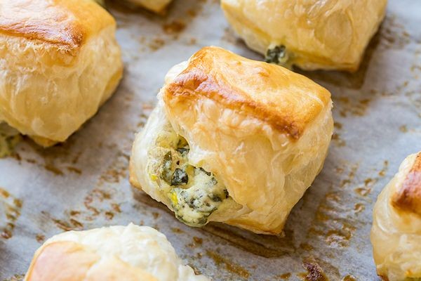 Spinach and Shrimp Puff Pastry Bites