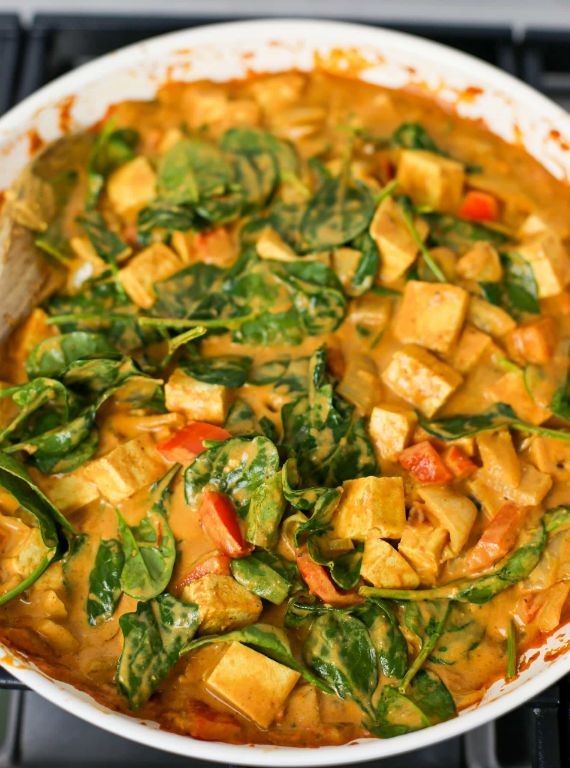 Spinach and Tofu Coconut Curry