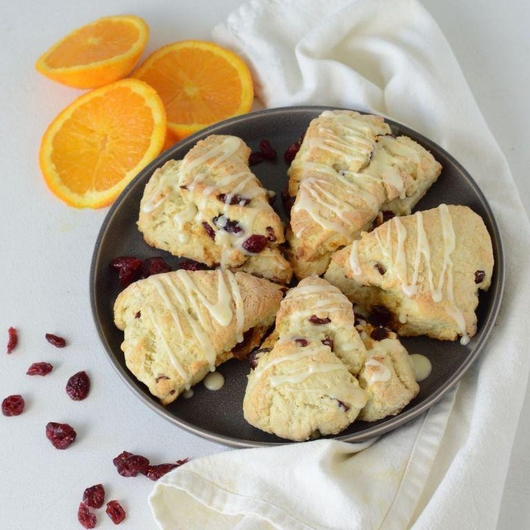 Starbucks-Inspired Cranberry Orange Scones