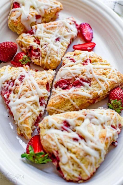 Starbucks-Inspired Strawberry Cream Scones