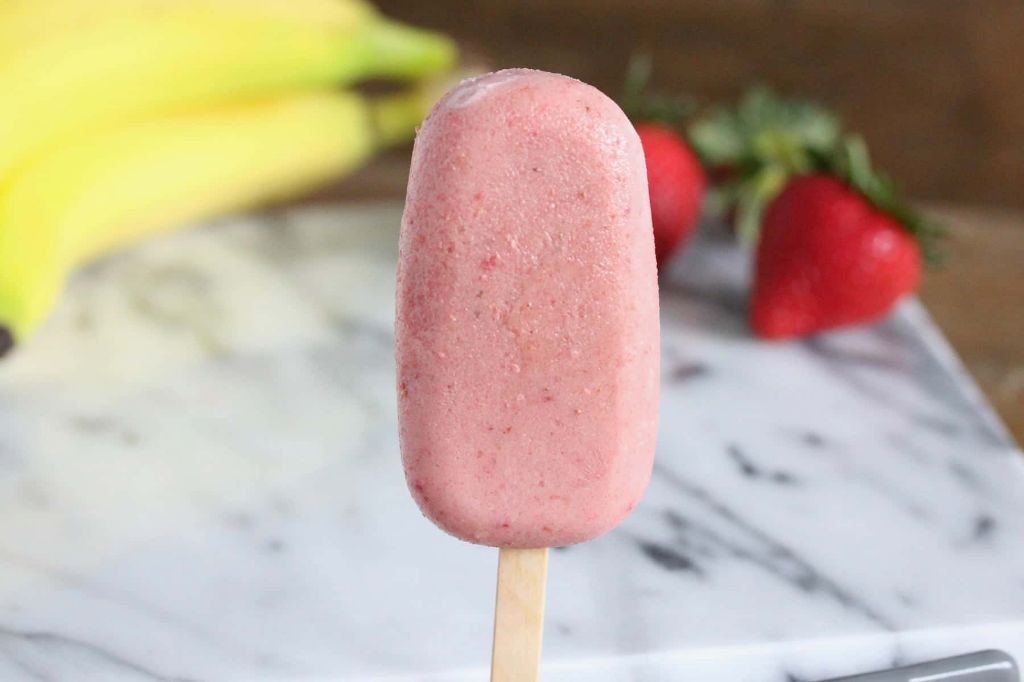 Strawberry Banana Popsicles