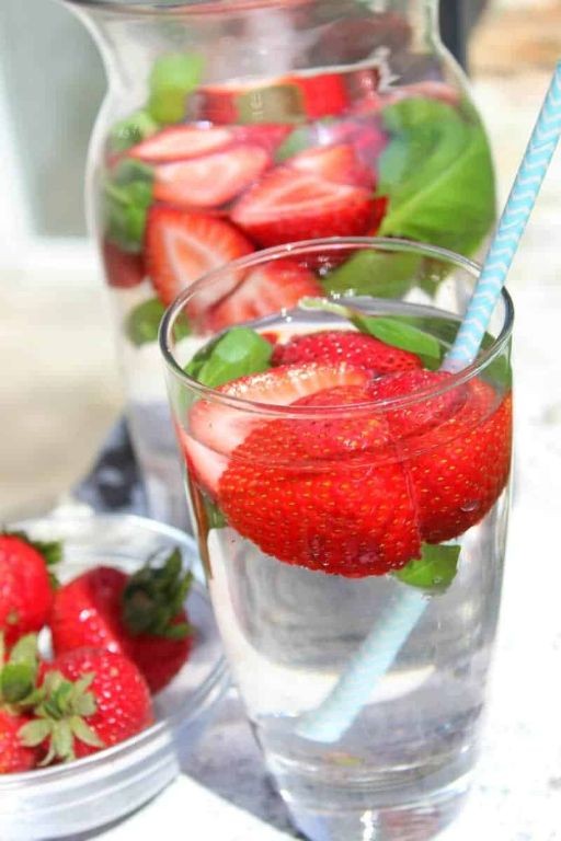 Strawberry Basil Infused Water