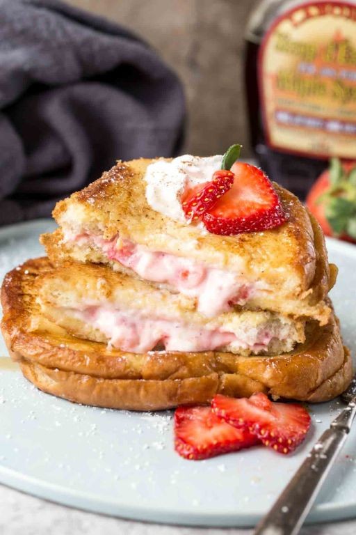 Strawberry Cheesecake Stuffed French Toast