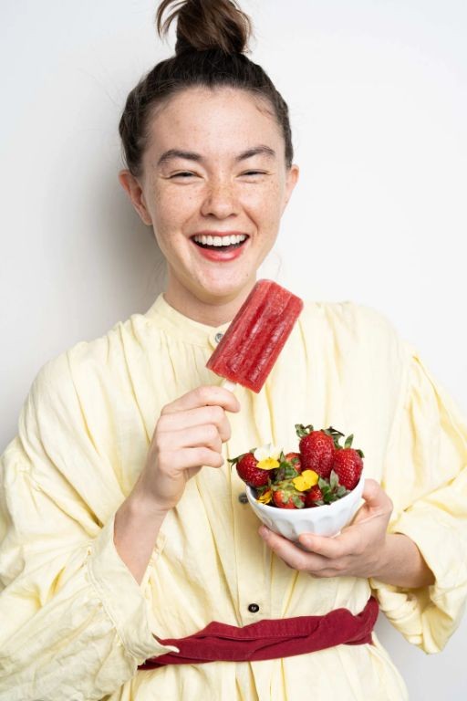 Strawberry Honey Popsicles