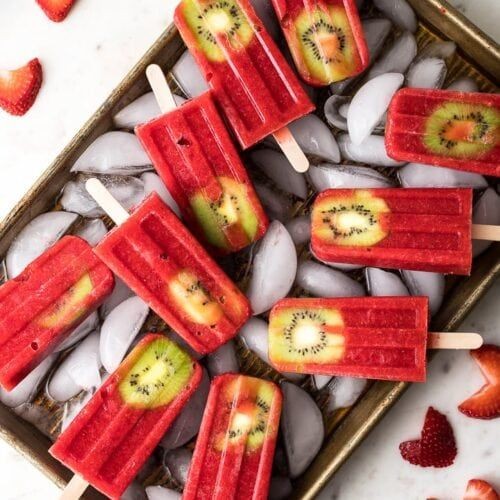 Strawberry Kiwi Popsicles