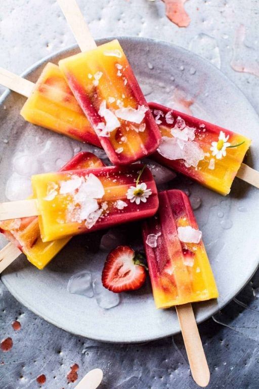 Strawberry Mango Popsicles
