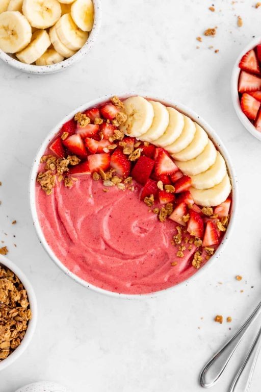 Strawberry Milk Smoothie Bowl