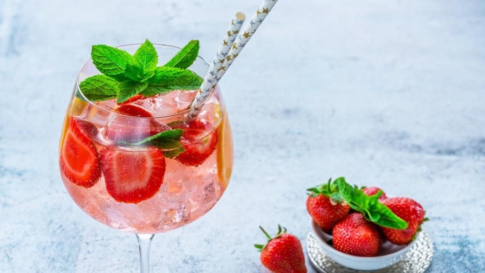 Strawberry Mint Kombucha Cooler