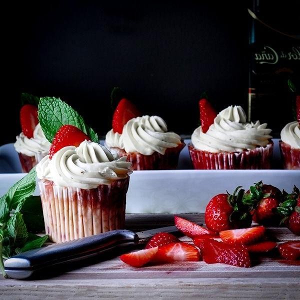 Strawberry Mojito Cupcakes