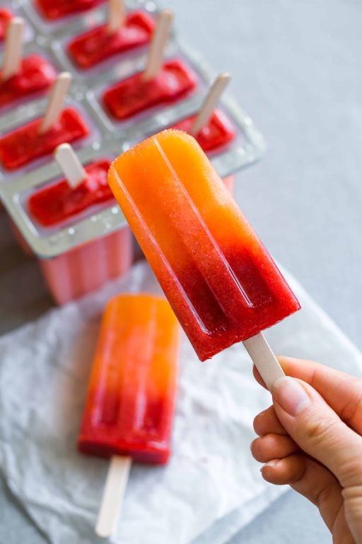 Strawberry Orange Popsicles