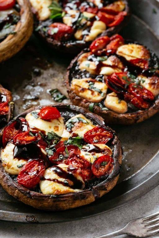 Stuffed Portobello Mushrooms with Balsamic Glaze