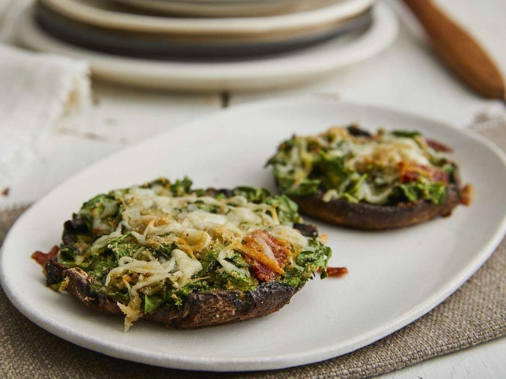 Stuffed Portobello Mushrooms with Spinach