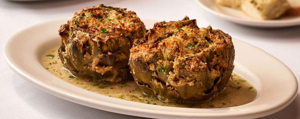 Stuffed Whole Artichokes with Breadcrumbs and Parmesan