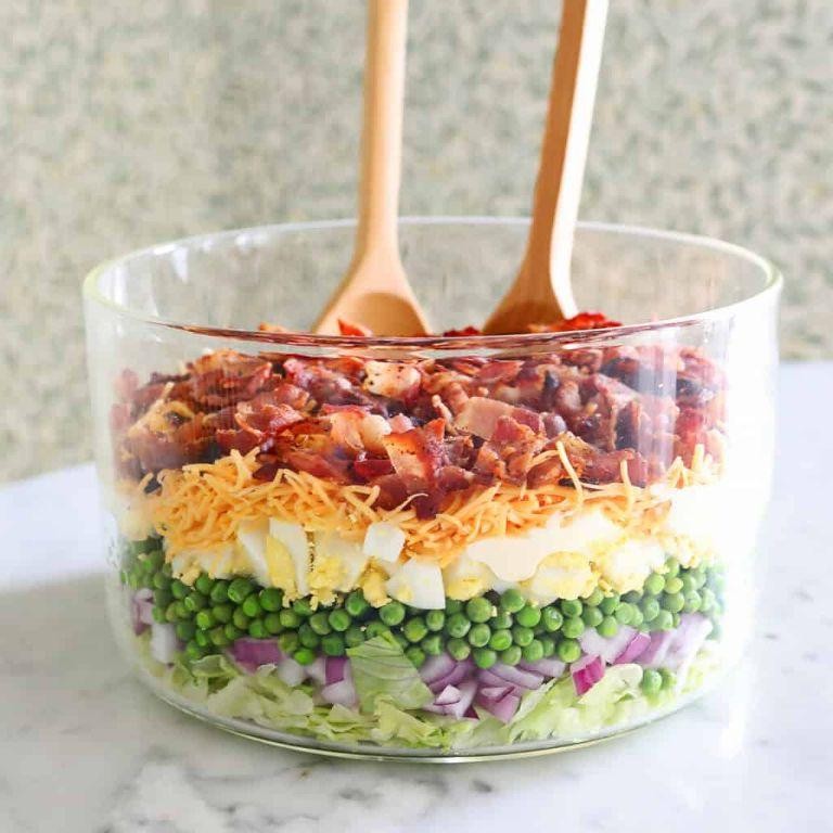 Summer Fresh 7 Layer Salad with Cherry Tomatoes