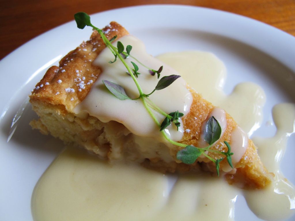 Swedish Apple Cake with Vanilla Sauce