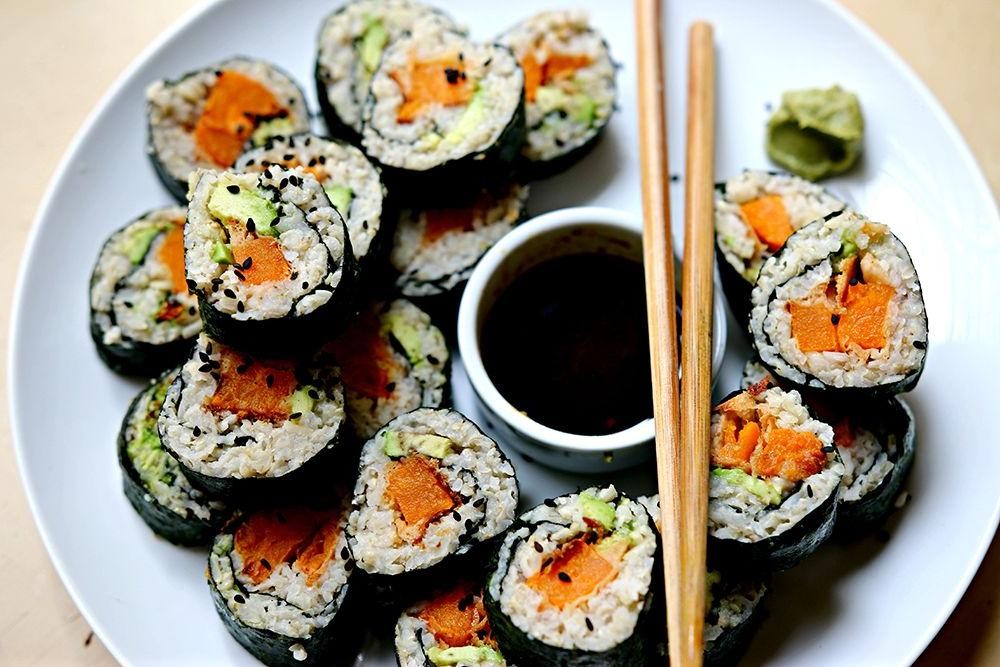 Sweet Potato Tempura Sushi