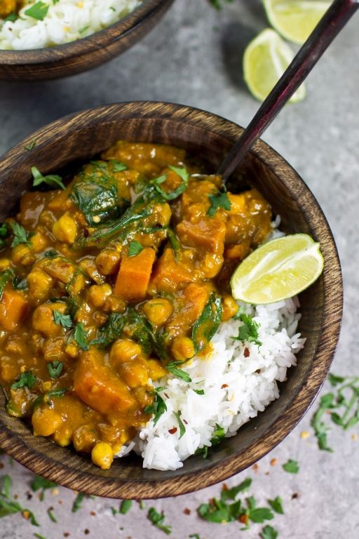 Sweet Potato and Chickpea Coconut Curry