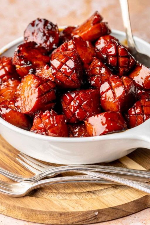 Sweet and Spicy Kielbasa Bites