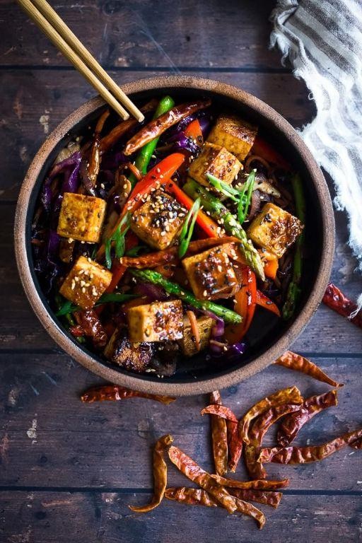 Szechuan Spicy Shredded Tofu Stir-Fry