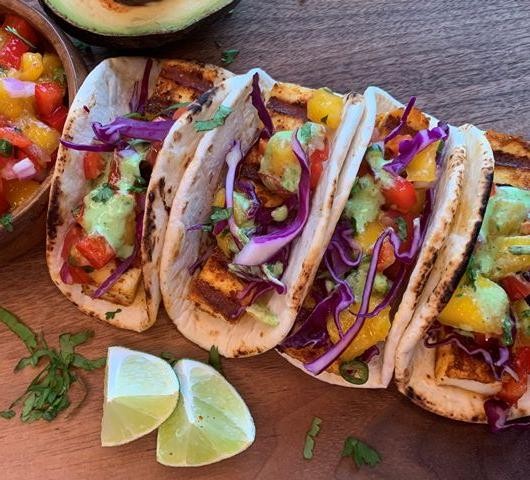 Tandoori Chicken Tacos with Mango Salsa