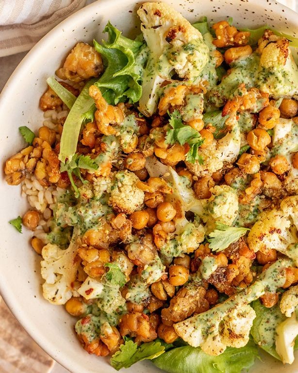 Tempeh and Roasted Veggie Protein Bowl