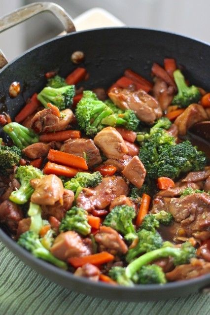 Teriyaki Chicken Breast with Broccoli and Carrots