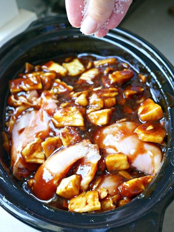 Teriyaki Chicken Legs with Pineapple in the Crock Pot