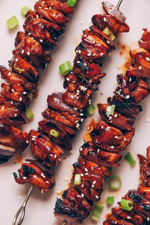 Teriyaki Chicken Skewers with Japanese Barbecue Glaze