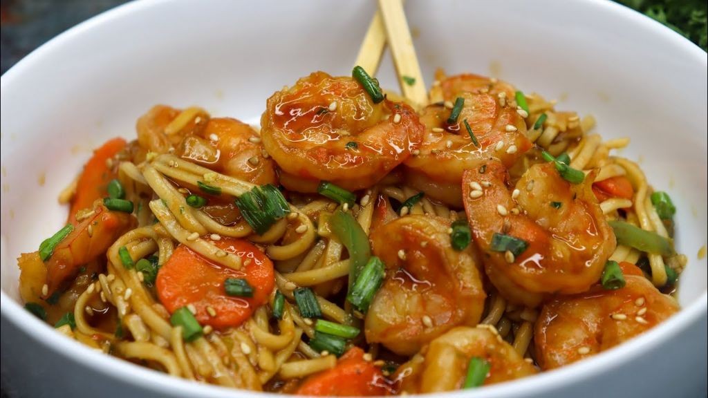 Teriyaki Shrimp Lo Mein