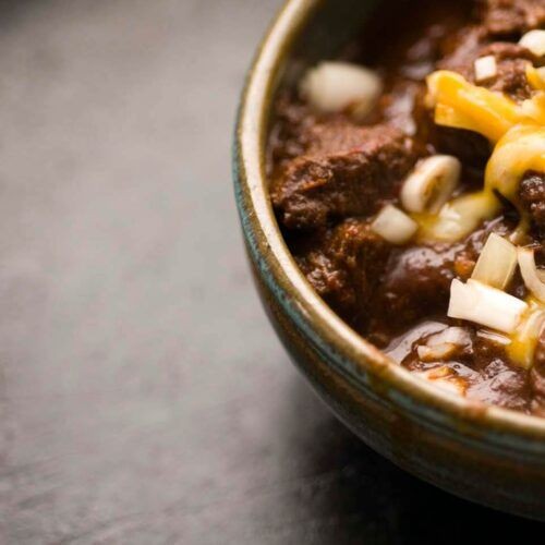 Texas Chili with Ancho Chiles and Coffee