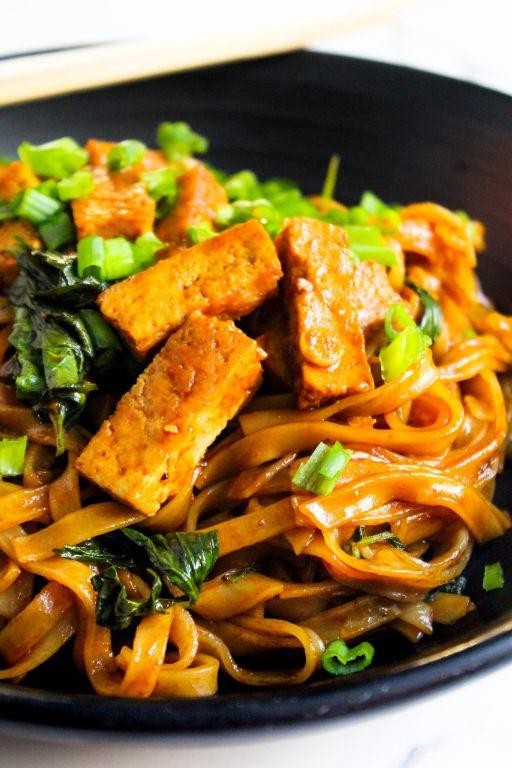 Thai Basil Tofu Noodles